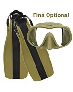 Dive Rite Olive Green Mask and Optional Fins