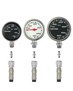 SPG and Hose Assembly in PSI, White and Black Face Options