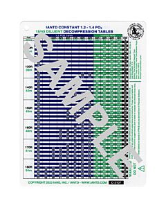 18/45 Trimix Dil - Constant PO2 Rebreather Dive Table