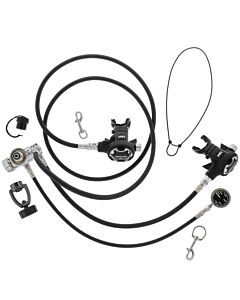 XR Single Tank Reg Package w/ 84-Inch Braided Flex Hose and Black Gauge Medium PSI SPG