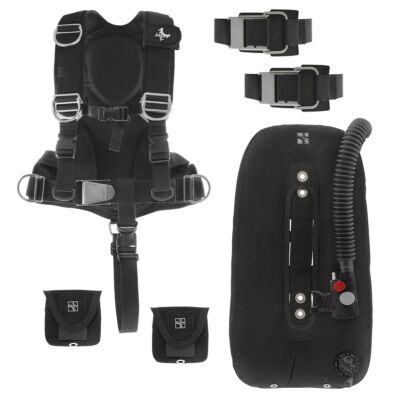 Includes DGX Singles Wing with BCI, SoftPack Harness, Tank Straps, and Choice of Weight Pocket Set