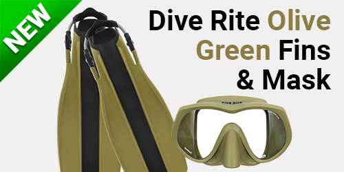 Dive Rite OD Green Fins & Mask